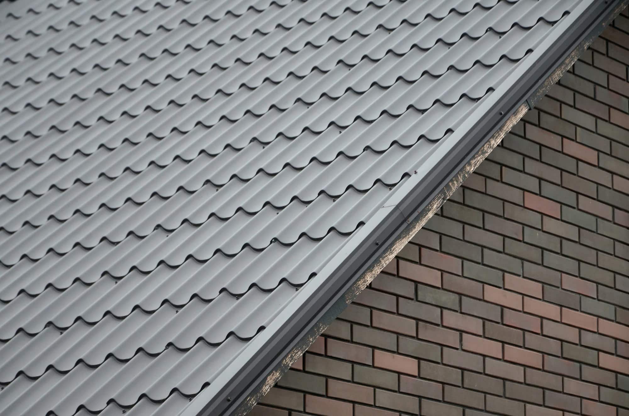 modern brown roof made of metal corrugated metal roof and metal